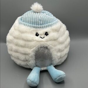 Adorable White and Blue Stuffed Animal